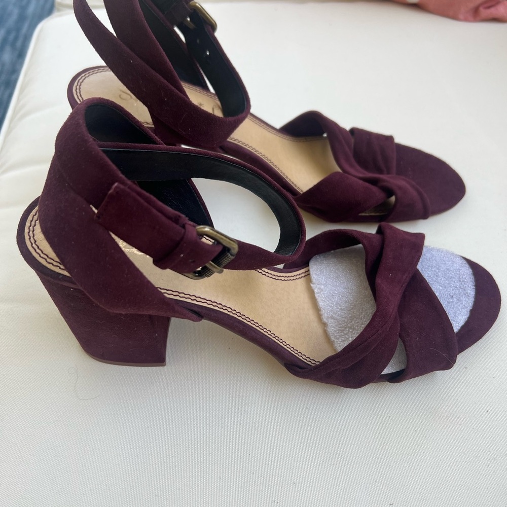 Splendid Burgundy Suede Women's Heels
